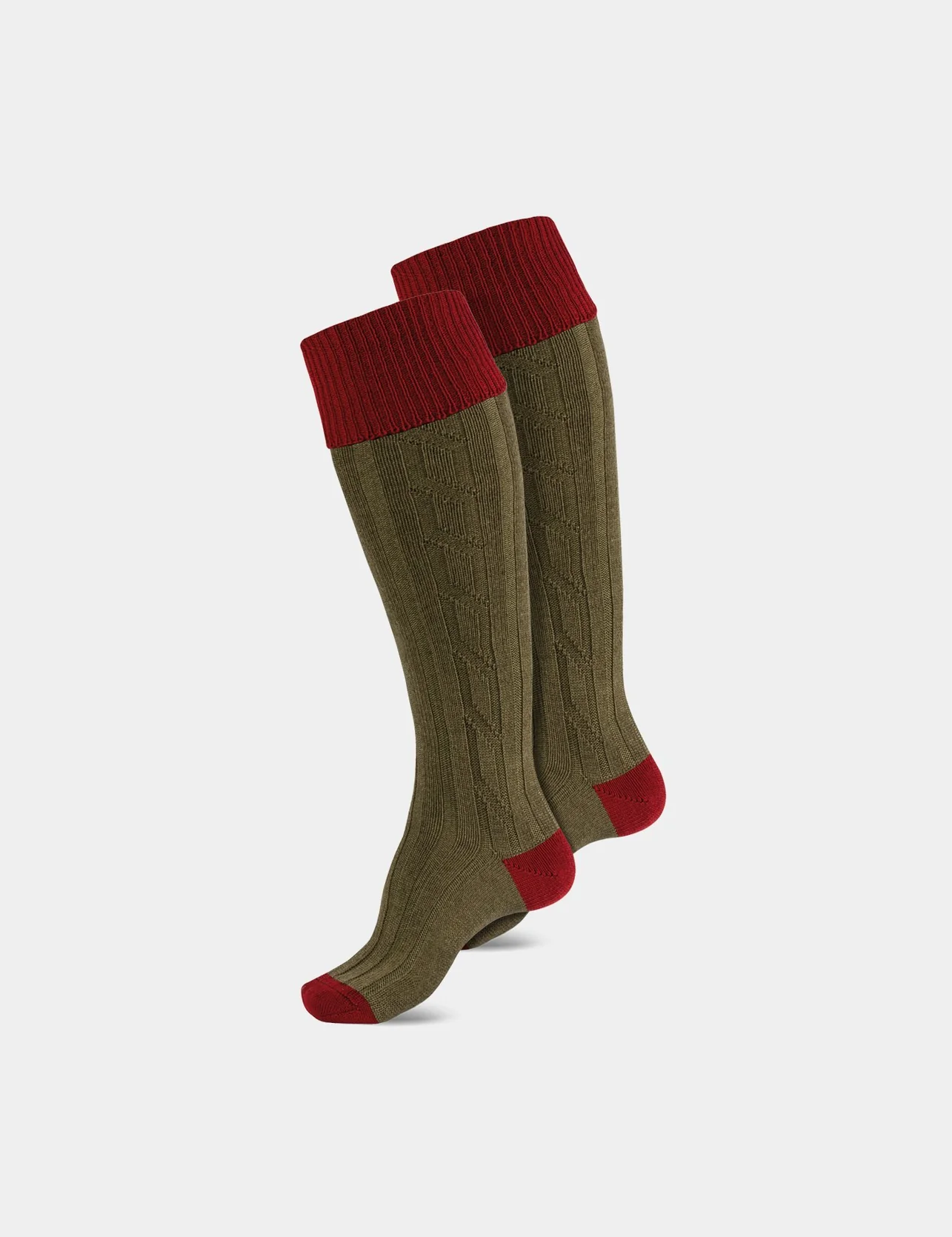Combrook Jaktstrumpor i Ull - Red & Olive