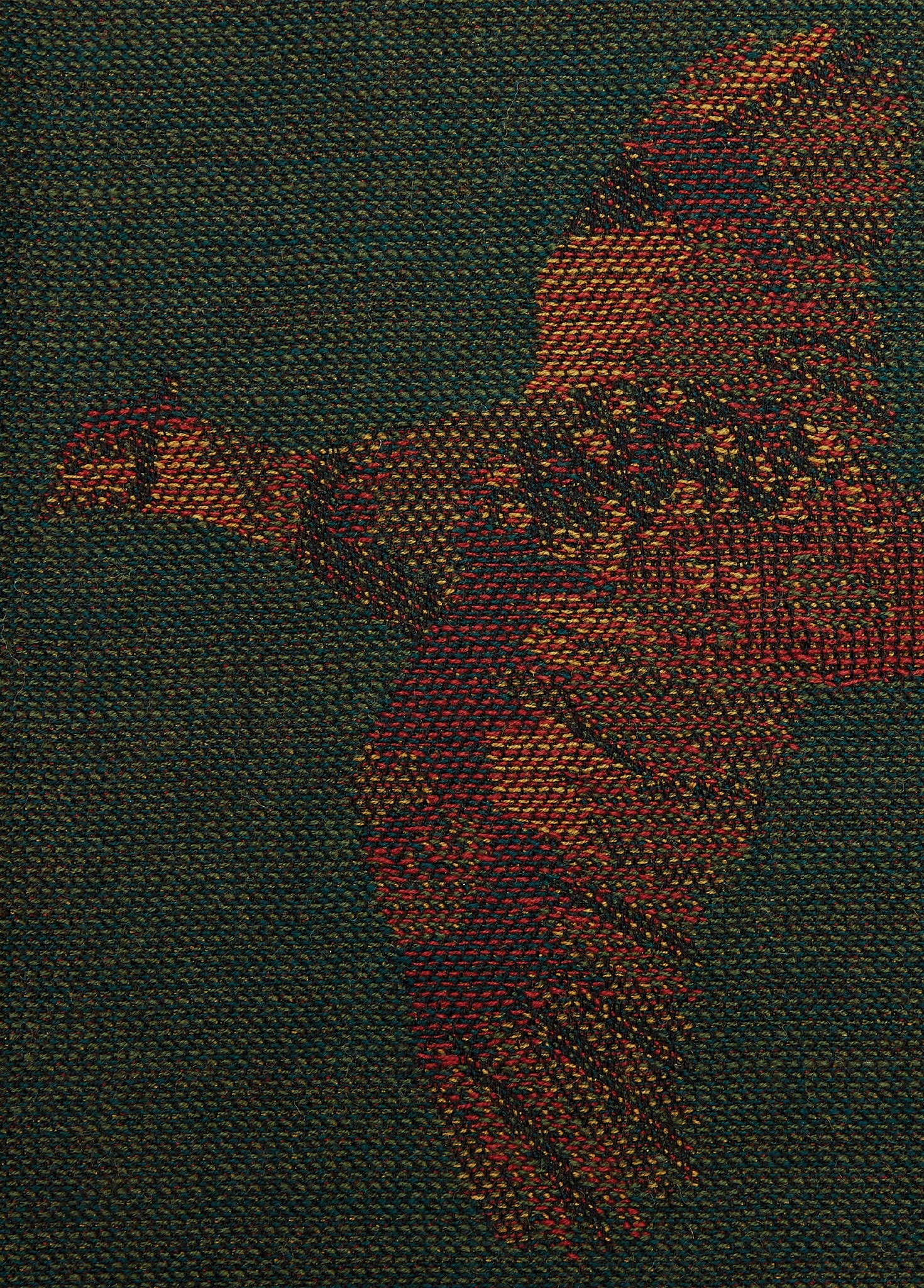 Birchdale Stole ull - Ivy Green