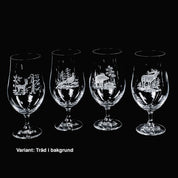 Ölglas 4 pack - Handskurna Motiv Jakt