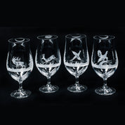 Ölglas 4 pack - Handskurna Motiv Jakt