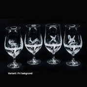 Ölglas 4 pack - Handskurna Motiv Jakt