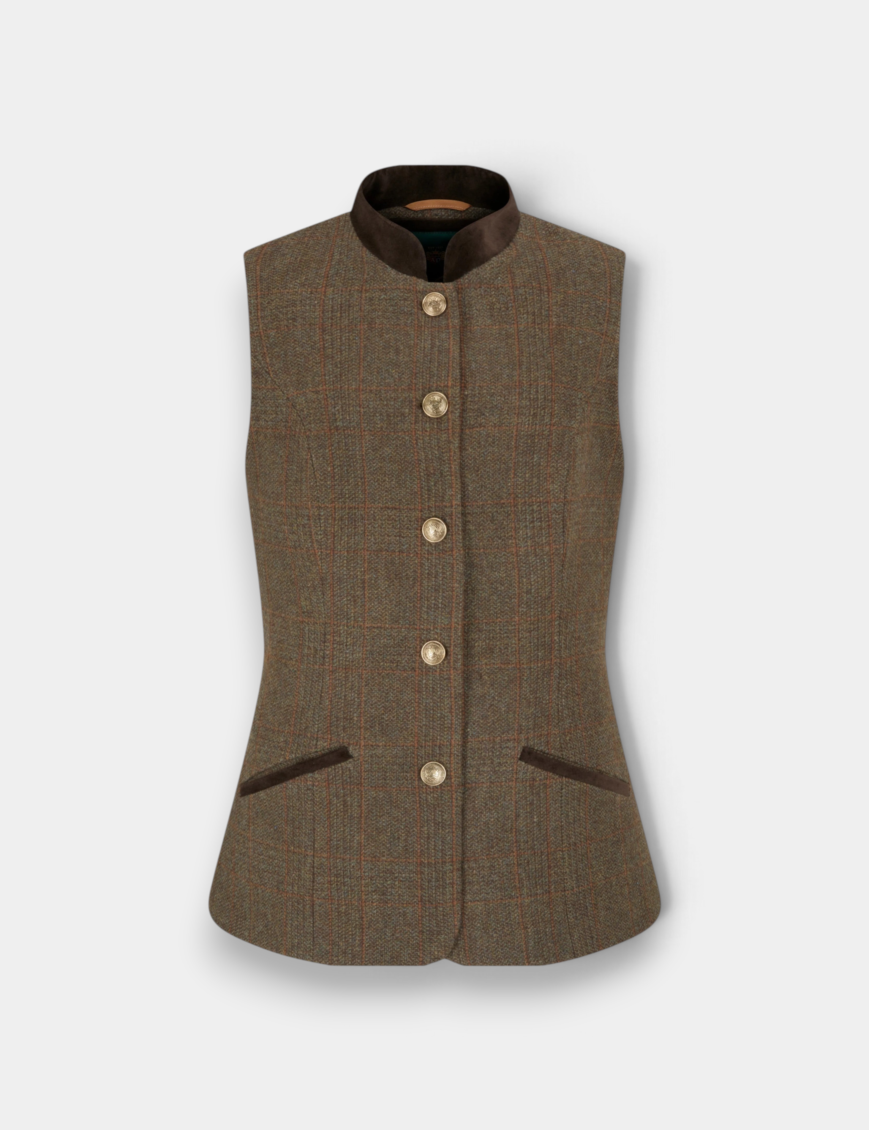 Alan Paine Surrey Tweedväst Dam - Field Maple – produktbild framifrån
