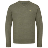 Blaser V-Neck Merino Tröja - Dunkel Oliv