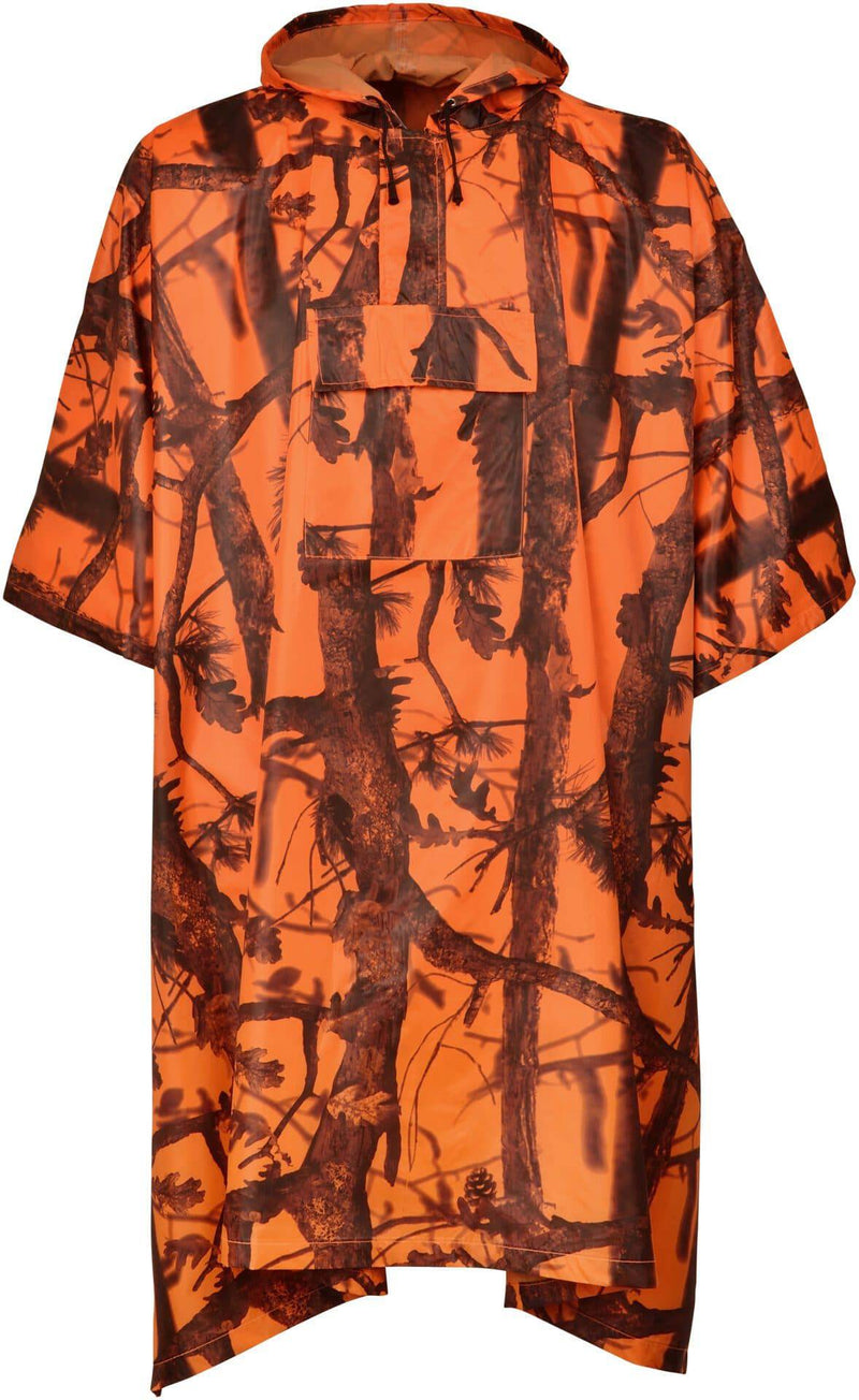 Regnponcho i Orange Camouflage