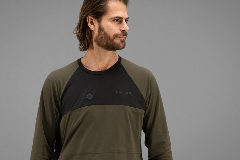 Härkila Heat L/S T-shirt Willow Green/Black