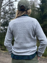 Lauder Grå - Kabelstickad Tröja - Jaktstil.se
