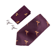 Present till Jägare - Slips, Näsduk och Manschettknappar i Fasanmotiv - Jaktstil.se