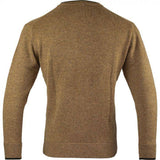 V-ringad Tröja i Lammull - Beige - Jaktstil.se