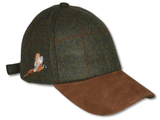 Jaktkeps i Tweed - Fasan Olive Green
