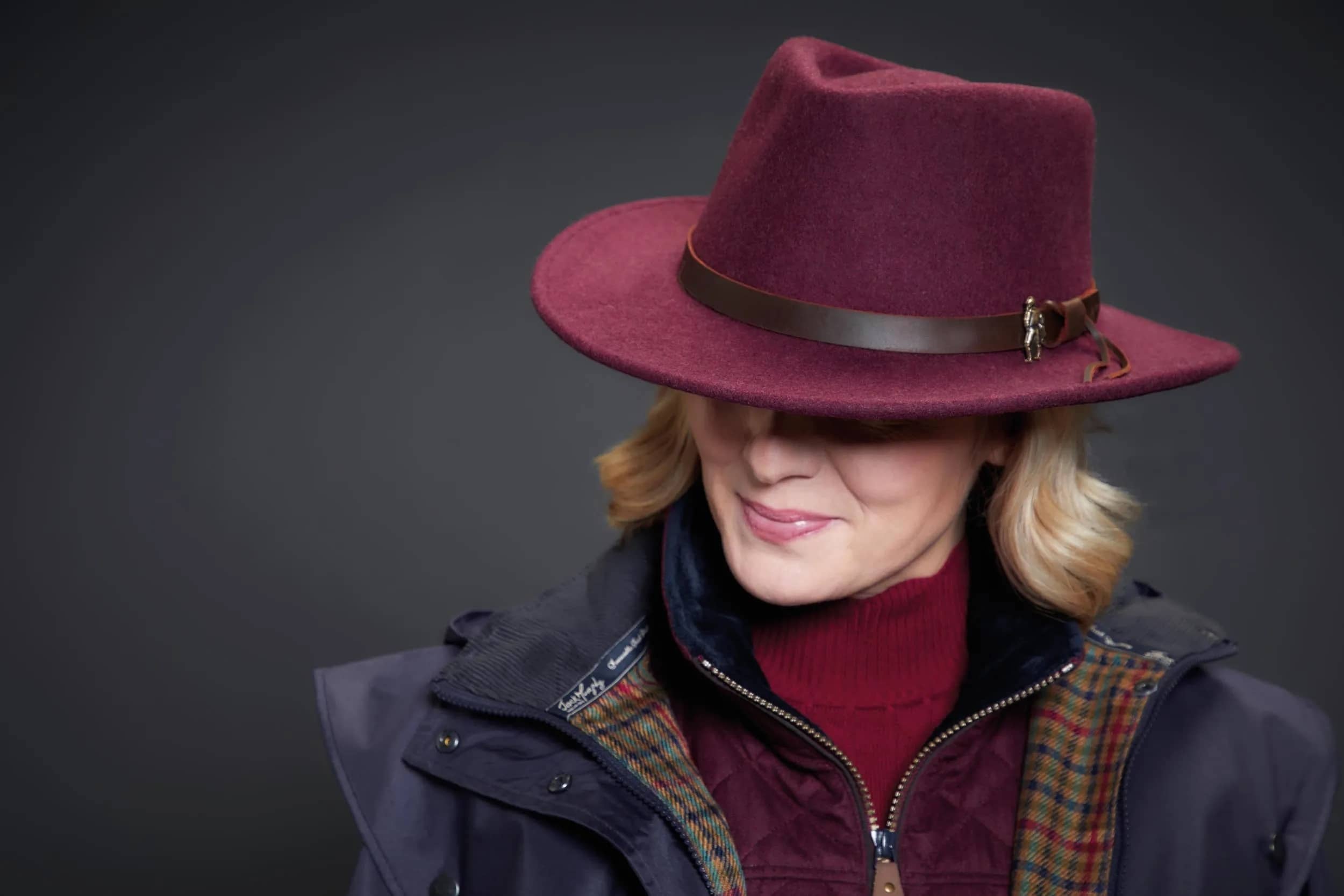 Boston - Burgundy Hatt