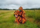 Regnponcho i Orange Camouflage