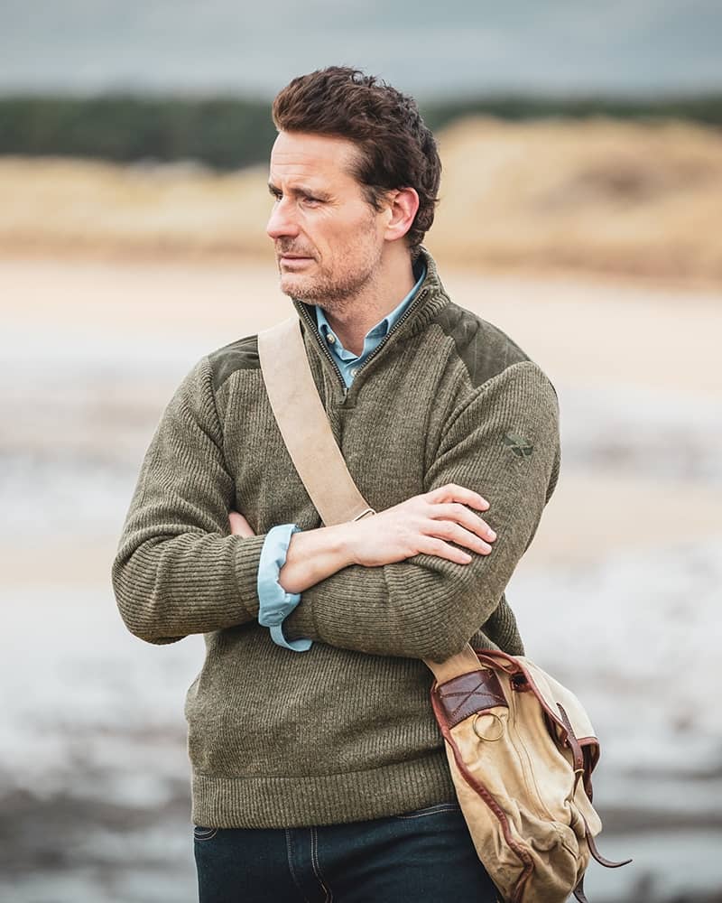 Hebrides Windstopper - Jakttröja i Half-Zip