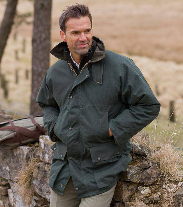 Oljerock Highland - Fodrad Vaxad Jacka