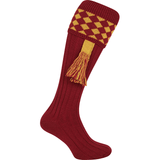 Jaktstrumpor - Burgundy med Garters