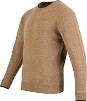 Rundhalsad Lammullströja - Beige 