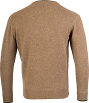 Rundhalsad Lammullströja - Beige 