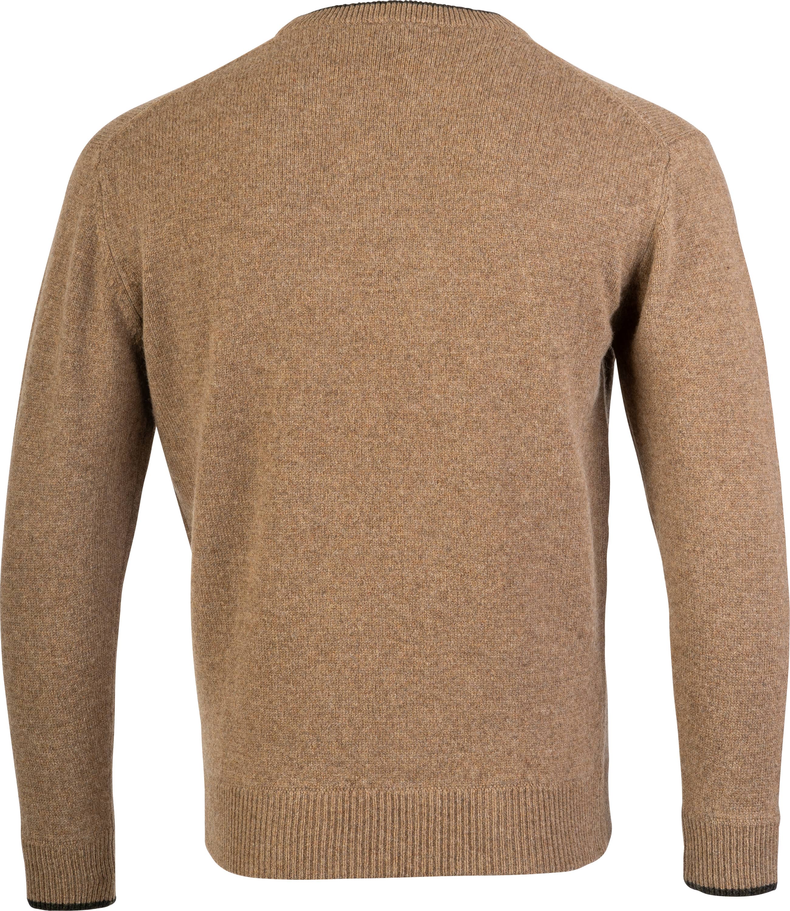 Rundhalsad Lammullströja - Beige 