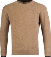 Rundhalsad Lammullströja - Beige 