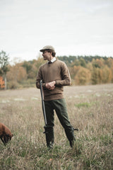 V-ringad Tröja i Lammull - Beige
