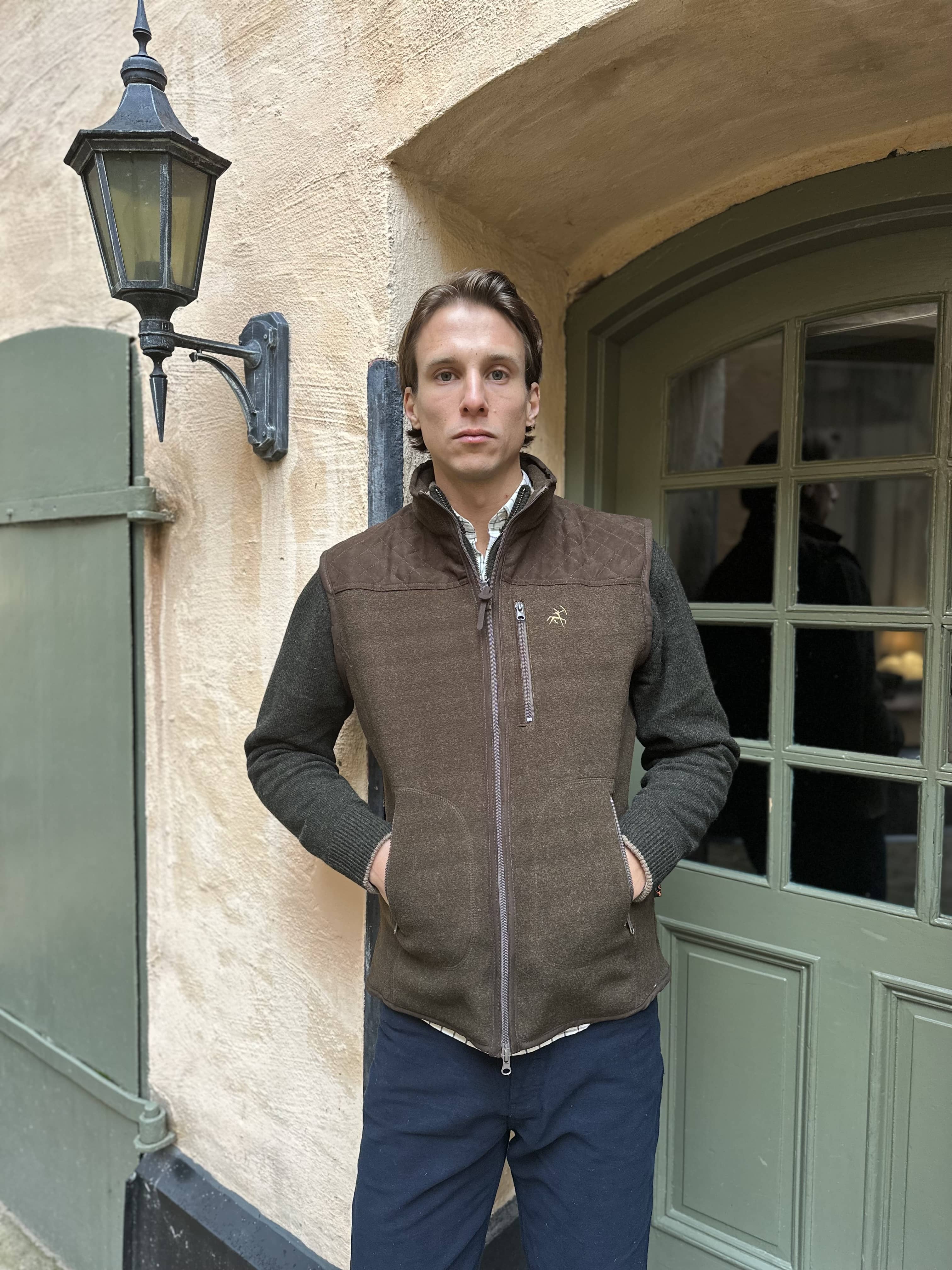 Braune Fleece-Weste - Presly