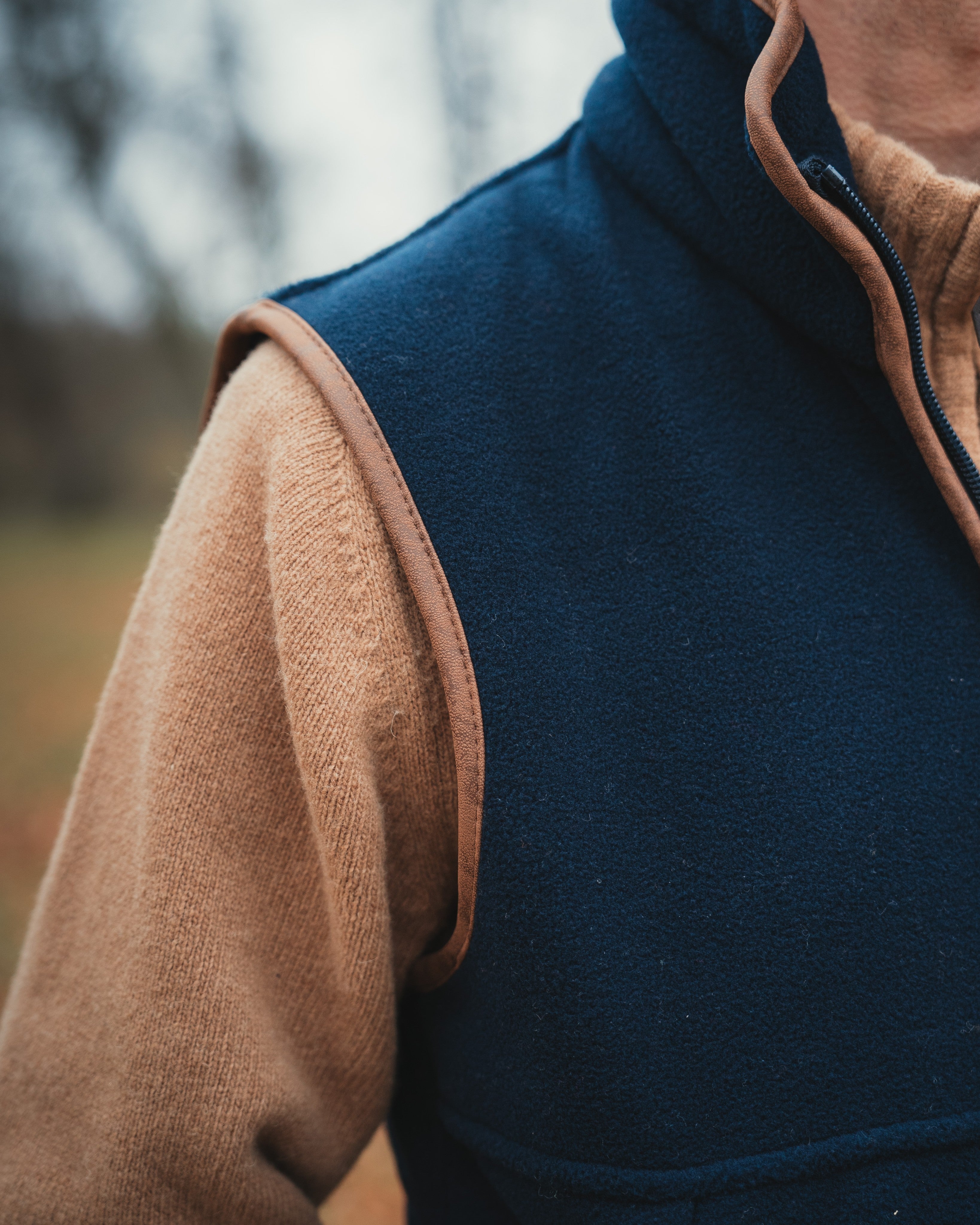 Marineblaue Fleece-Weste für Männer - Countryman