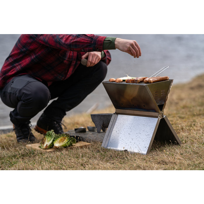 Hällmark - Vikbar kolgrill 36x26 cm