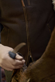 Sandhem Sherpa Fleeceväst - Demitasse Brown