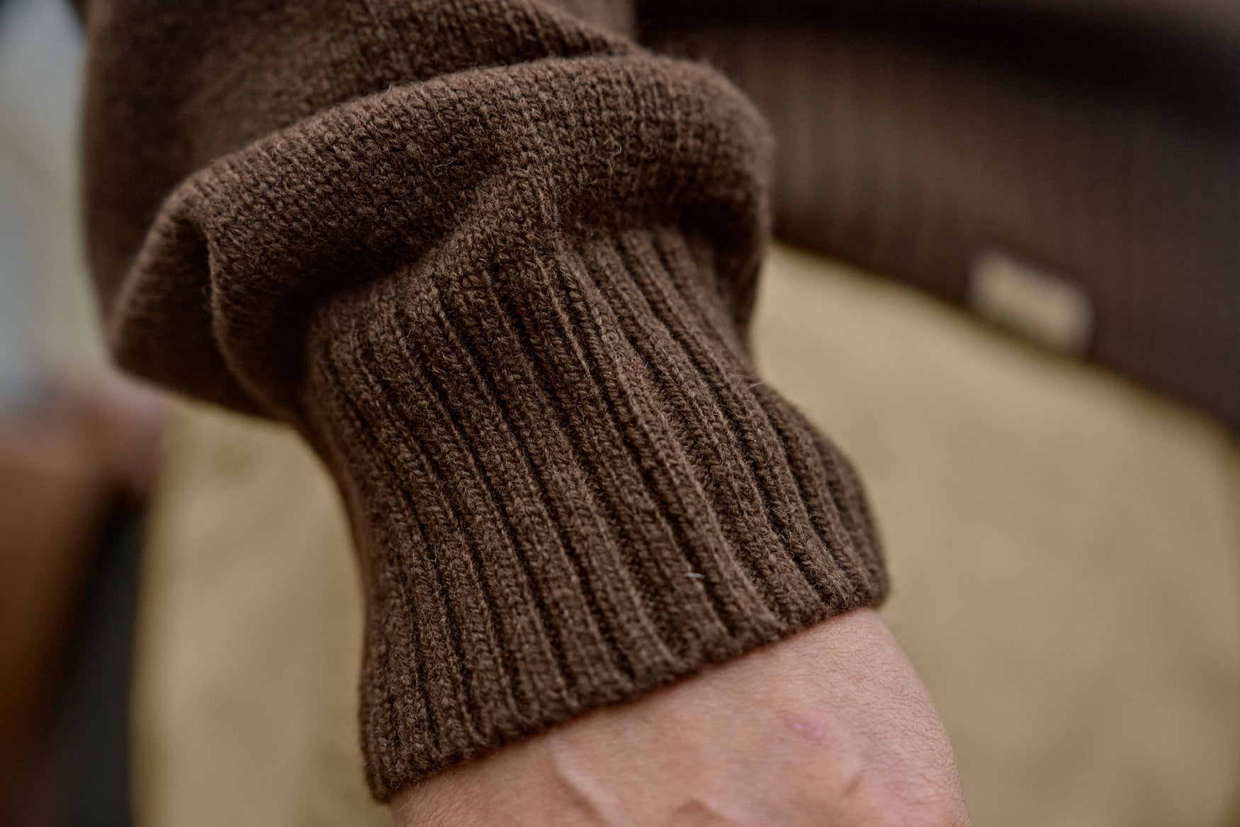 Vincent Merino Half-Zip - Demitasse Brown