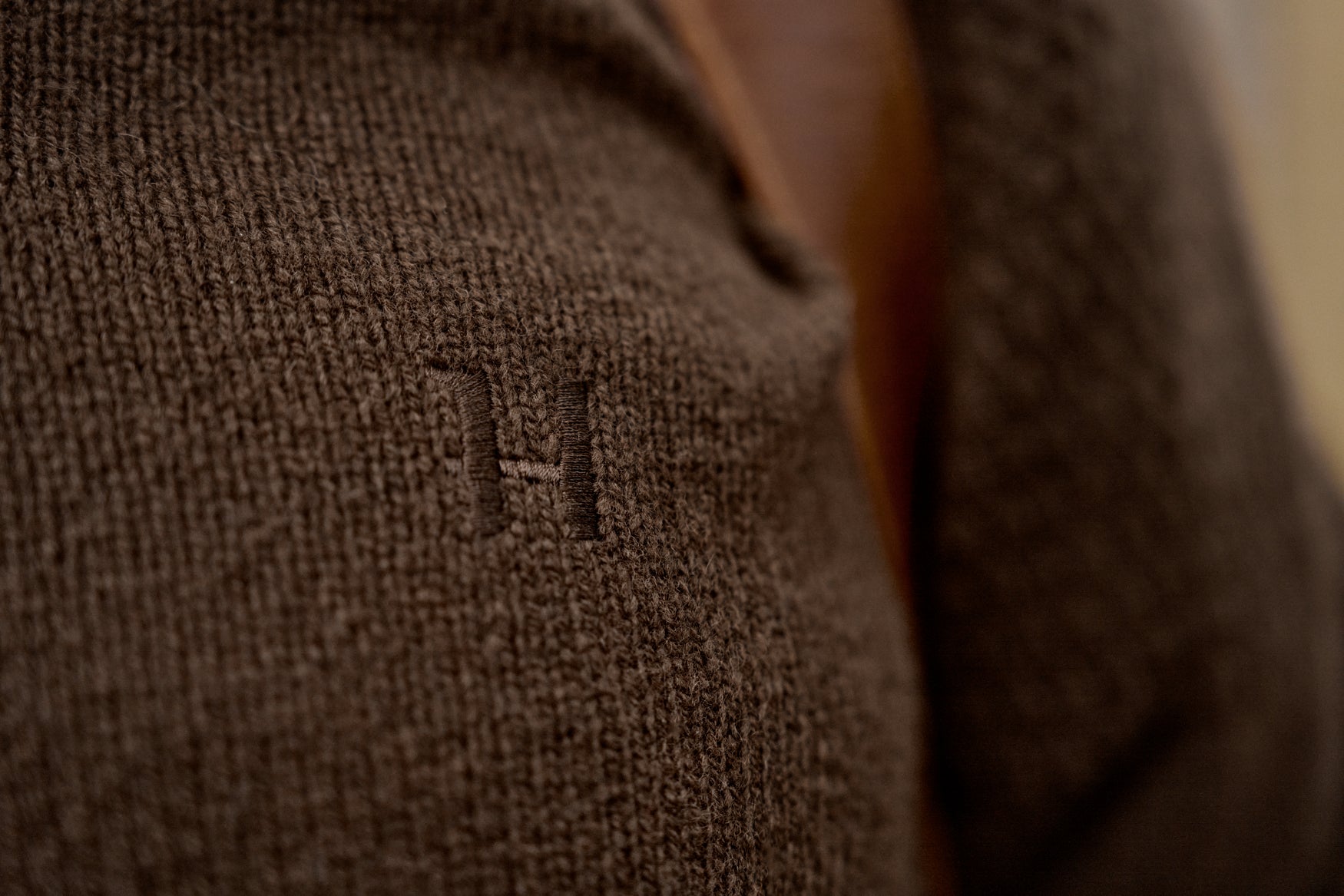 Vincent Merino Half-Zip - Demitasse Brown