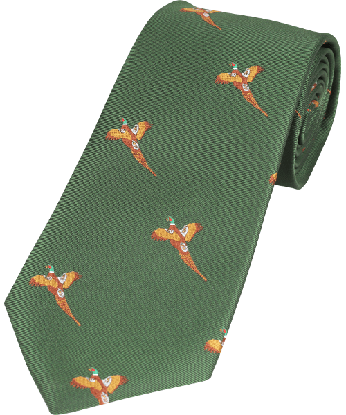 Jagdliche Krawatte mit Fasanenmotiv - Jaktstil.se