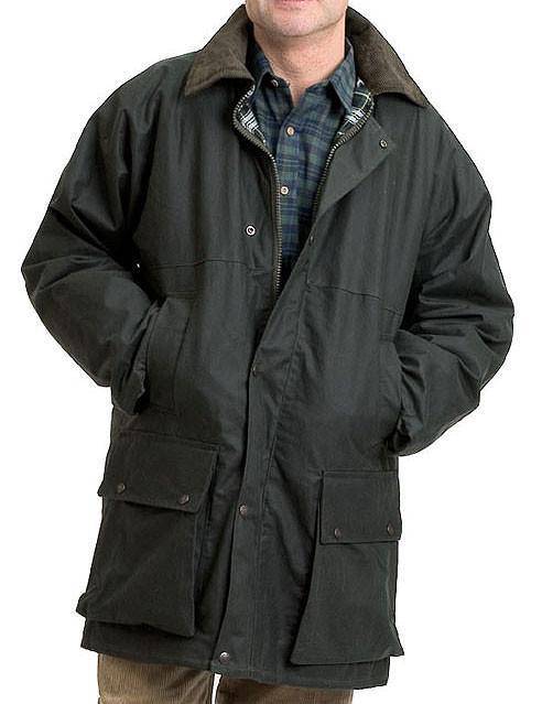 Woodsman Oilskirt - Dark Green Waxed Jacket - Jaktstil.se
