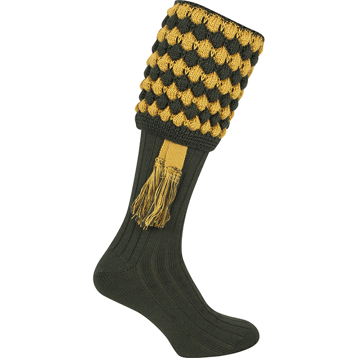 Jagd Socke Pebbles mit Strumpfband - Grün