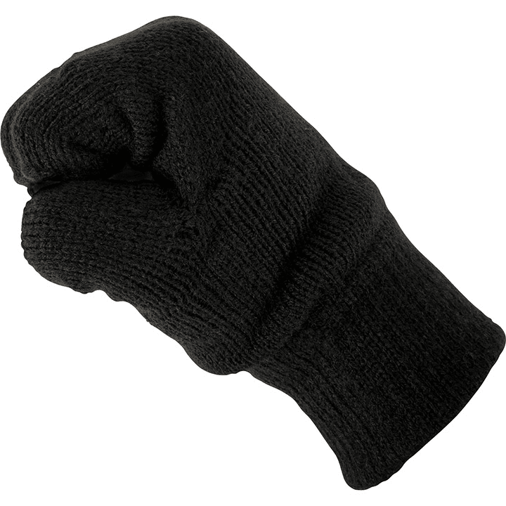 Schwarze Handschuhe - Quadratische Fäustlinge