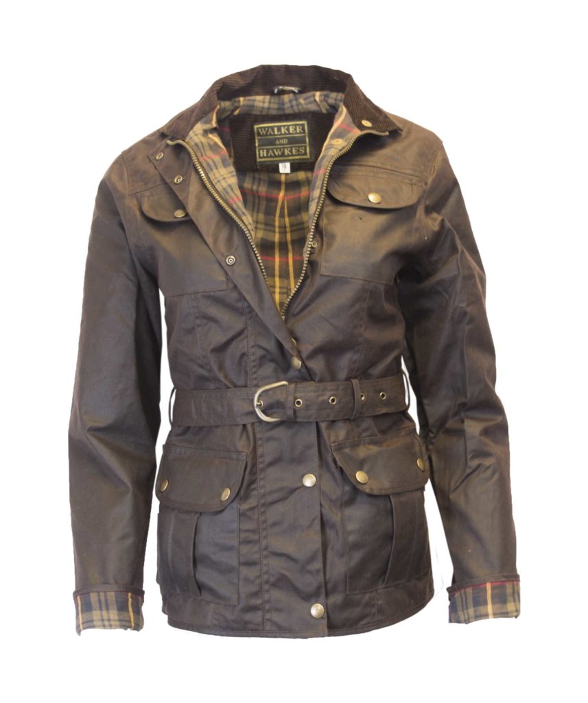 Gewachste Jacke Frauen - Braun