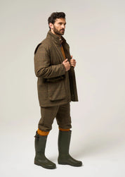 Men's Tweed Jacket - Combrook Teak Shooting Field Coat