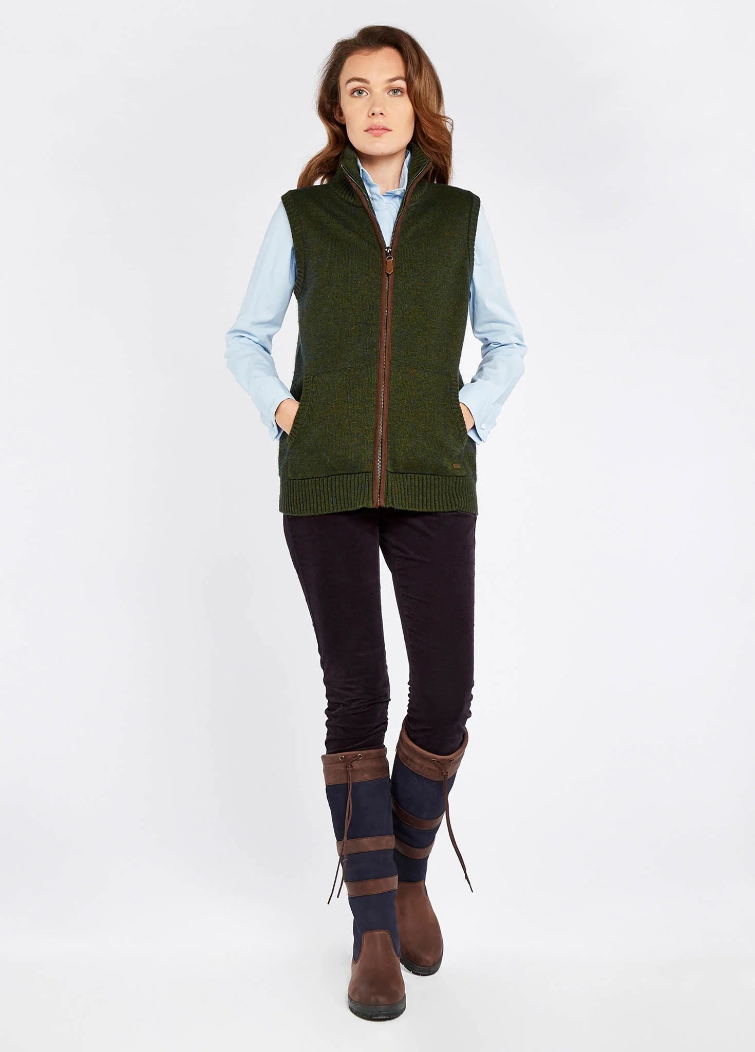 Dubarry Sheedy Bodywarmer Olive - Stickad Väst