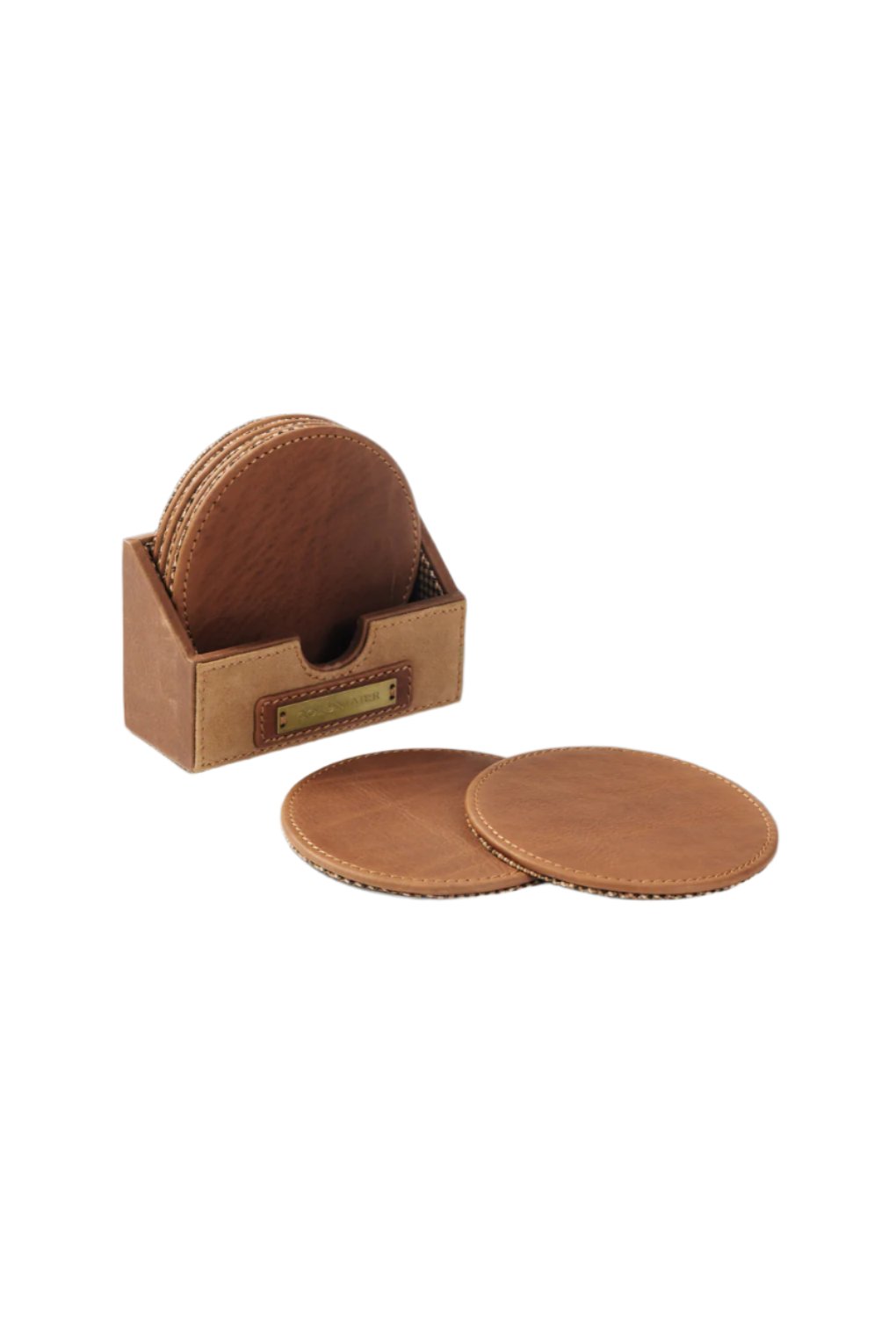 Coaster Set in Leather