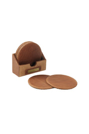 Coaster Set in Leather