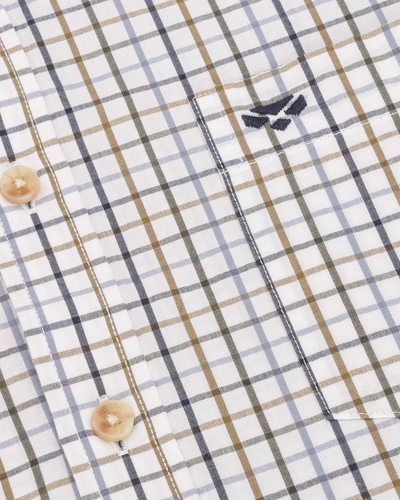 Inverness - Tattersall Shirt Navy/Brown/White
