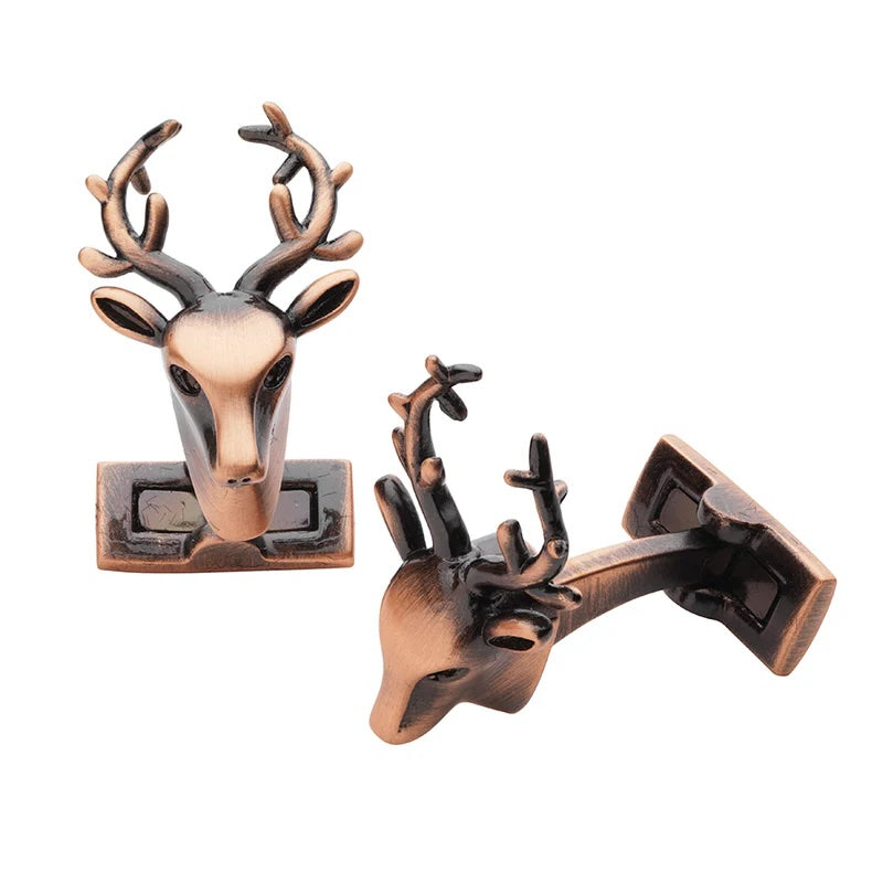 Laksen Stag Deer Cufflinks - Koppar Manschettknappar