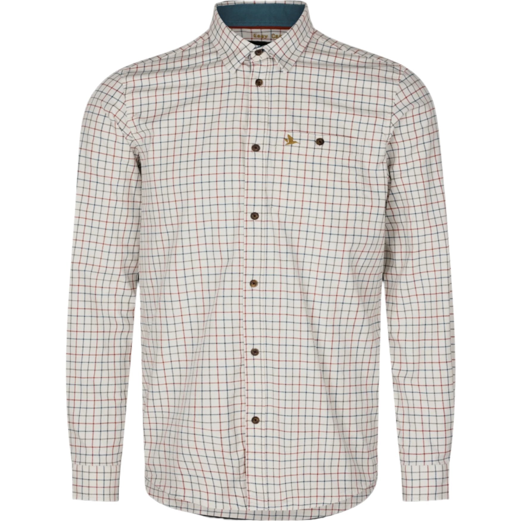 Oxford hunting shirt men grape leaf terracotta check