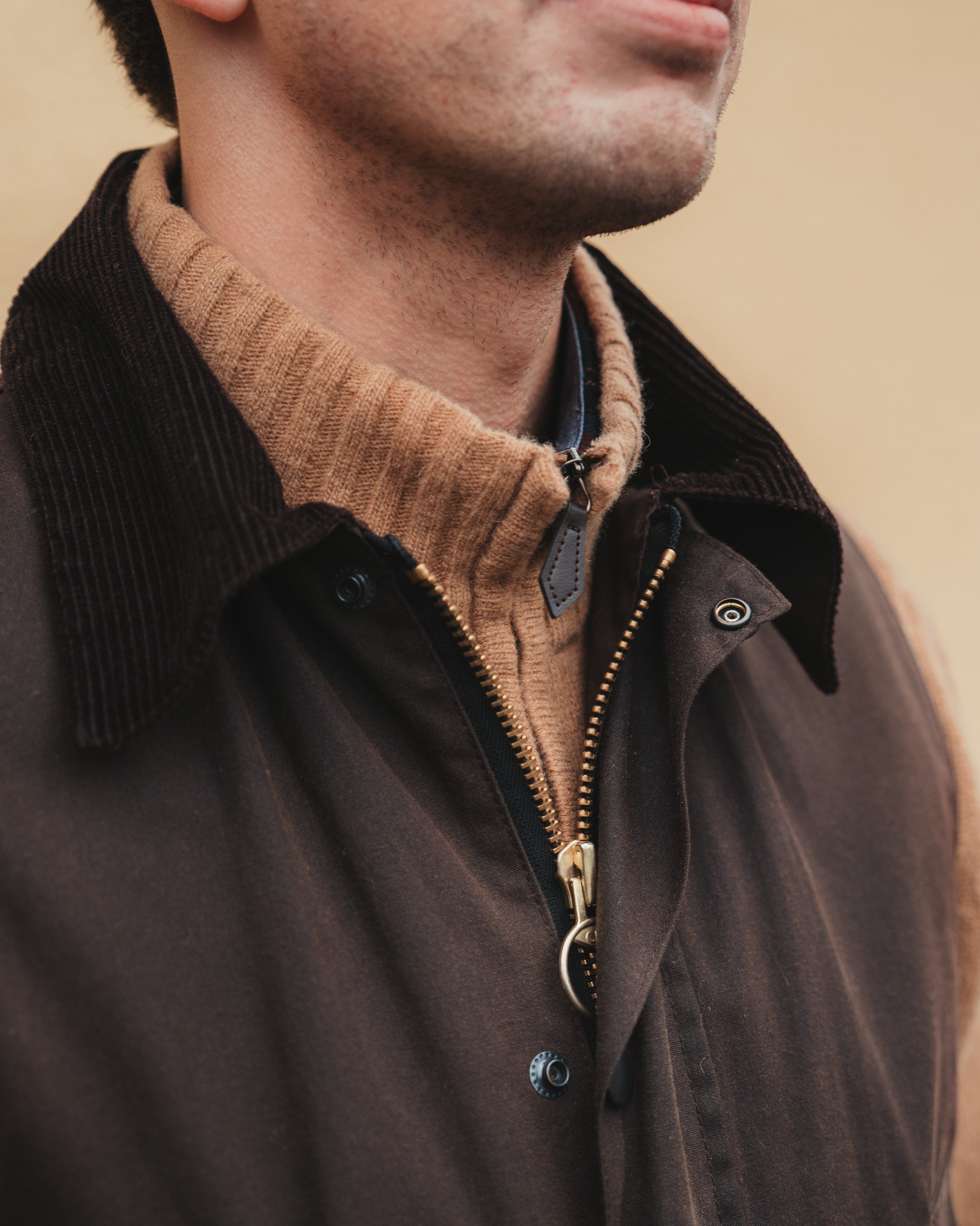 Waxed Vest Brown - Grinda