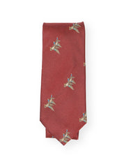 Hunting tie in silk - Motif of ducks