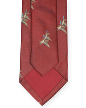 Hunting tie in silk - Motif of ducks