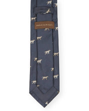 Hunting tie in silk - Dog motif