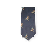Hunting tie in silk - Motif of ducks