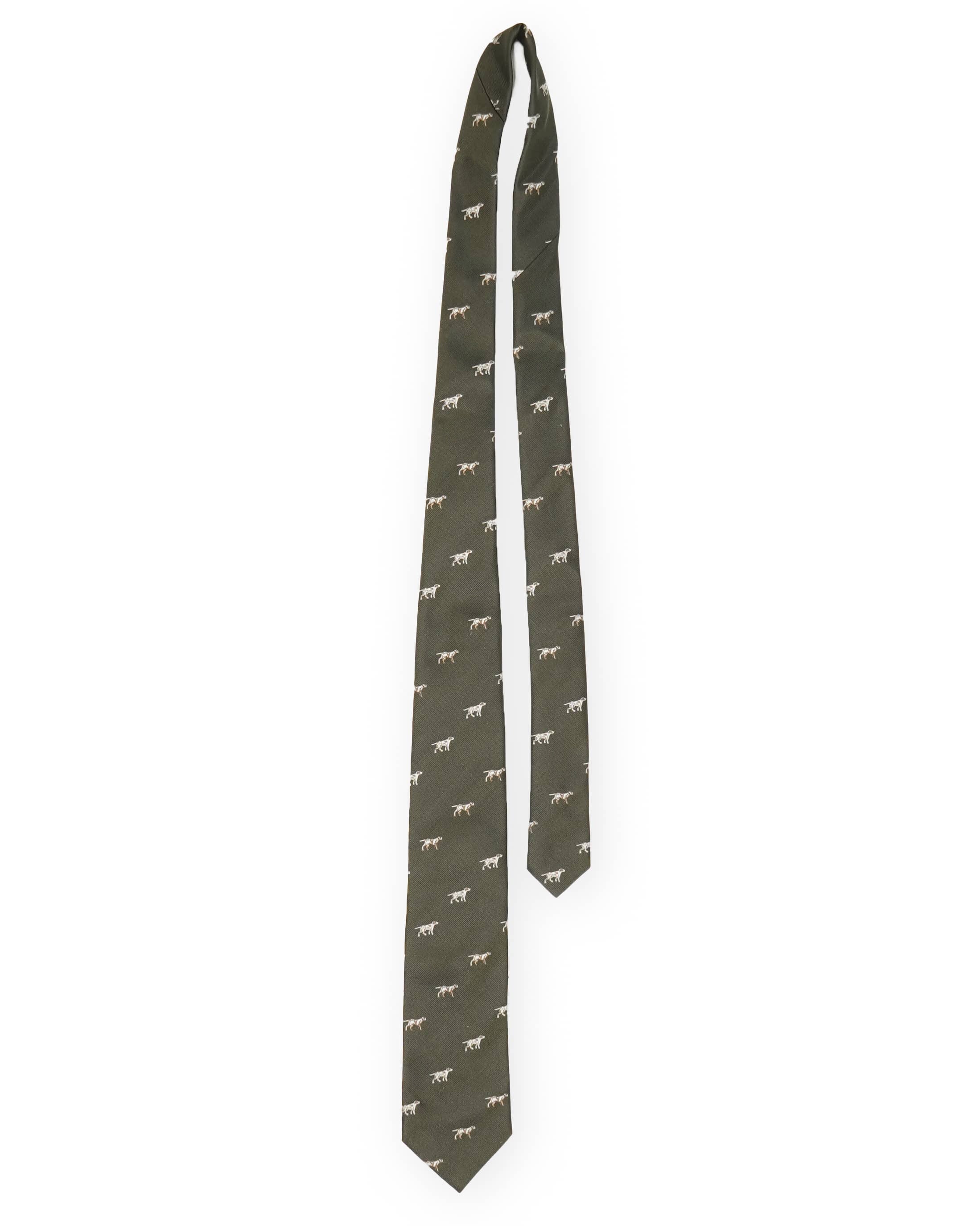 Hunting tie silk dogs