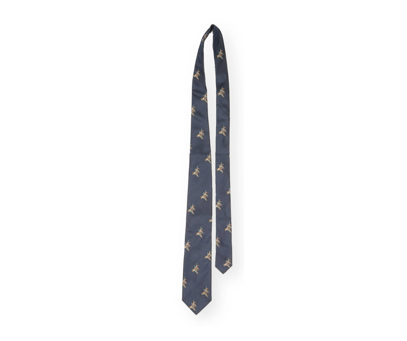 Hunting tie in silk - Motif of ducks