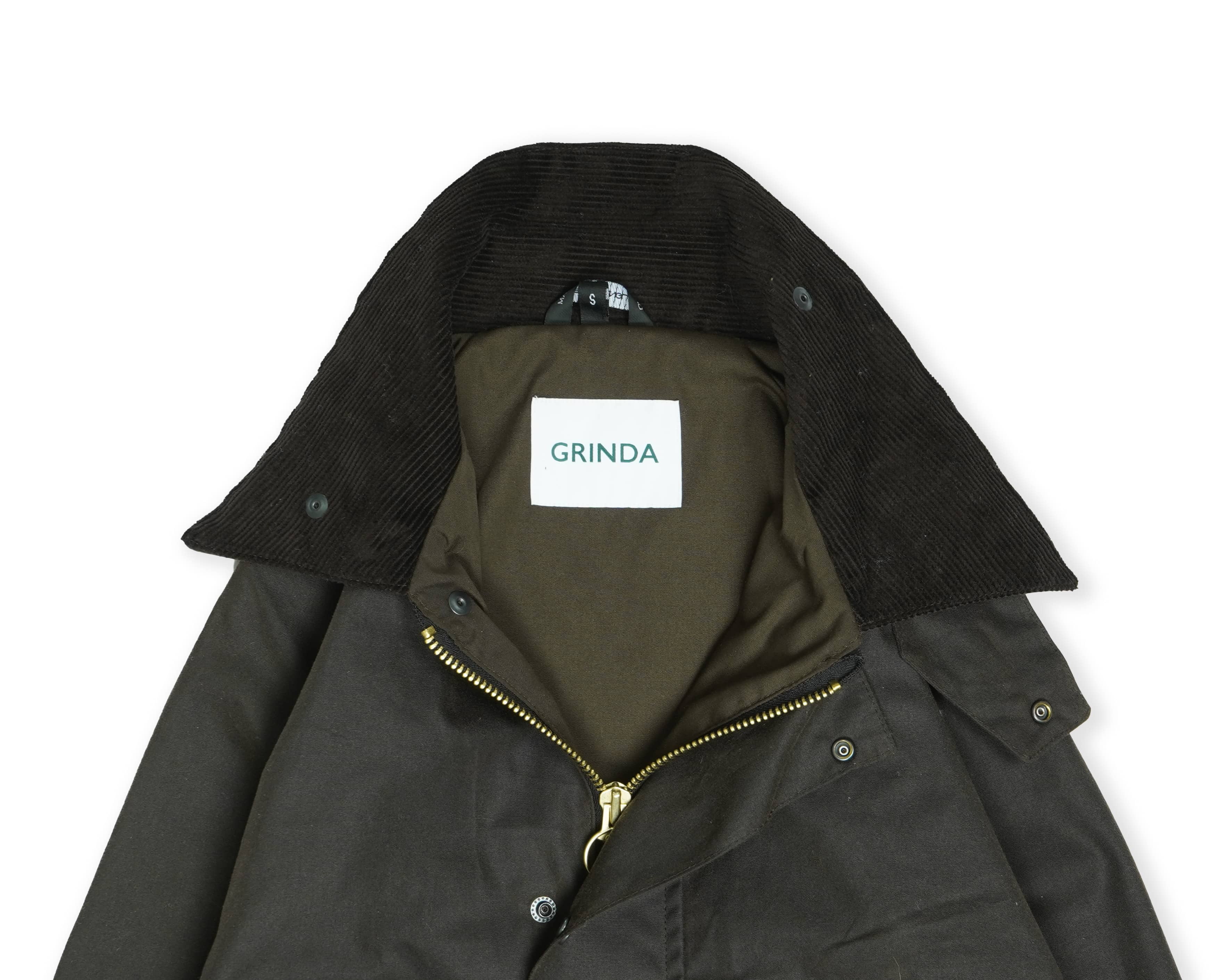 Waxed Jacket Men Brown - Grinda