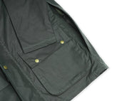 Waxed Jacket Men Green - Grinda
